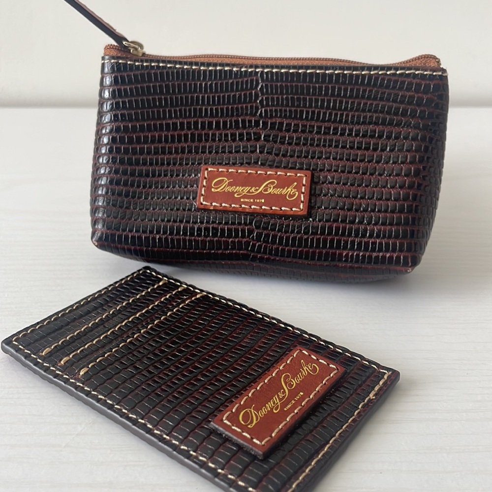 Dooney & Bourke Bundle Leather Card Holder and Small Bag